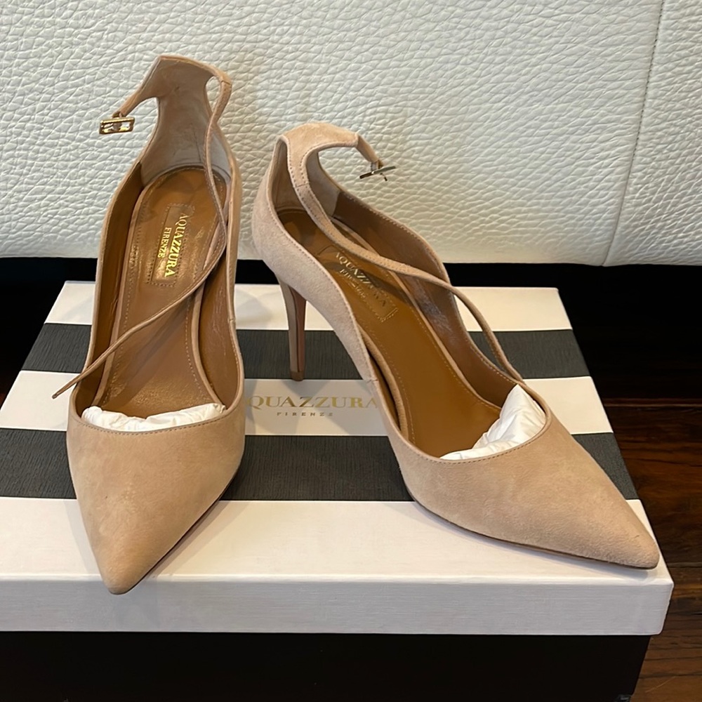Aquazzura suede Pump 85mm Biscotto 35.5